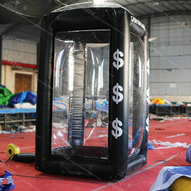 Cabina de cubo de efectivo inflable