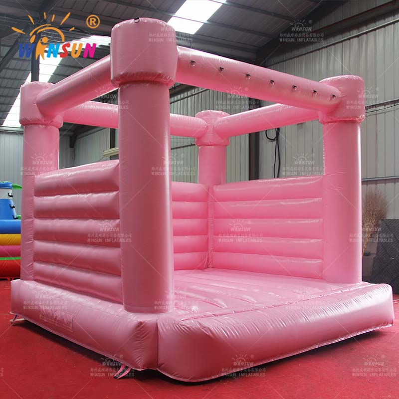 Castillo De Salto Inflable De Boda Rosa