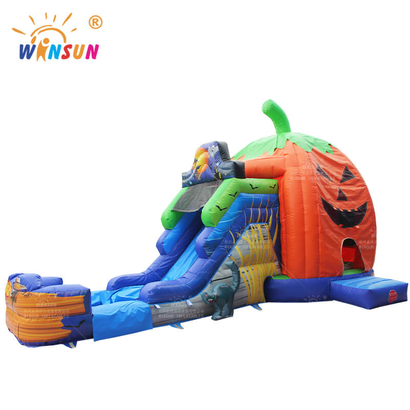 Combo de casa inflable Jack-O-Lantern