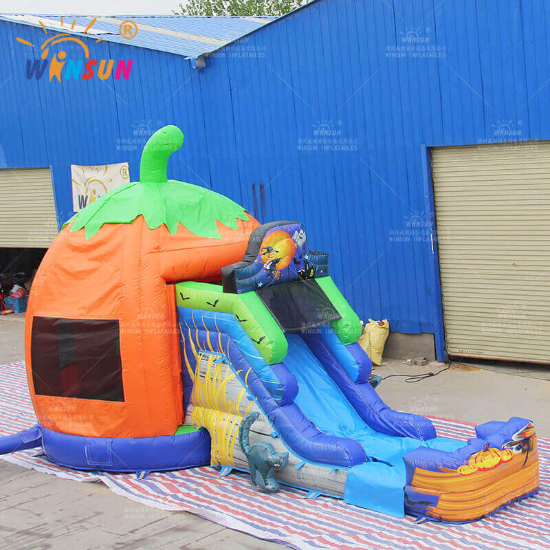 Combo de casa inflable Jack-O-Lantern