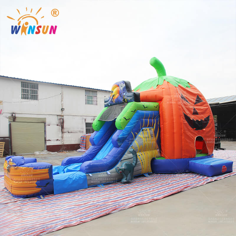 Combo de casa inflable Jack-O-Lantern