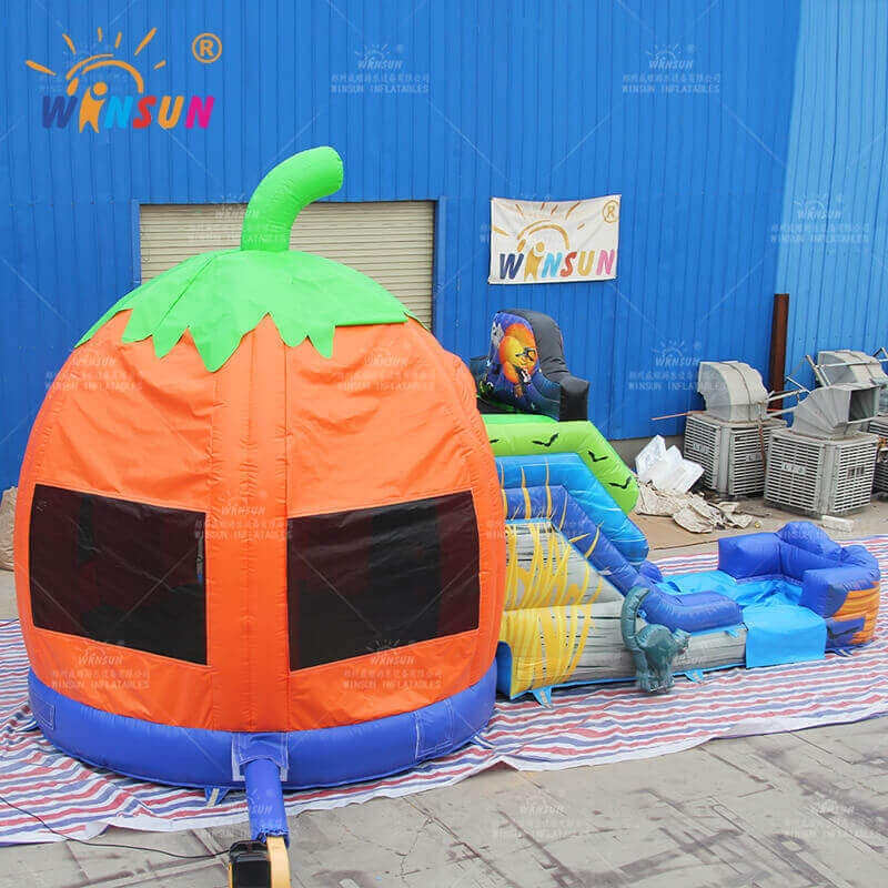 jack-o-lantern bounce house combo 6