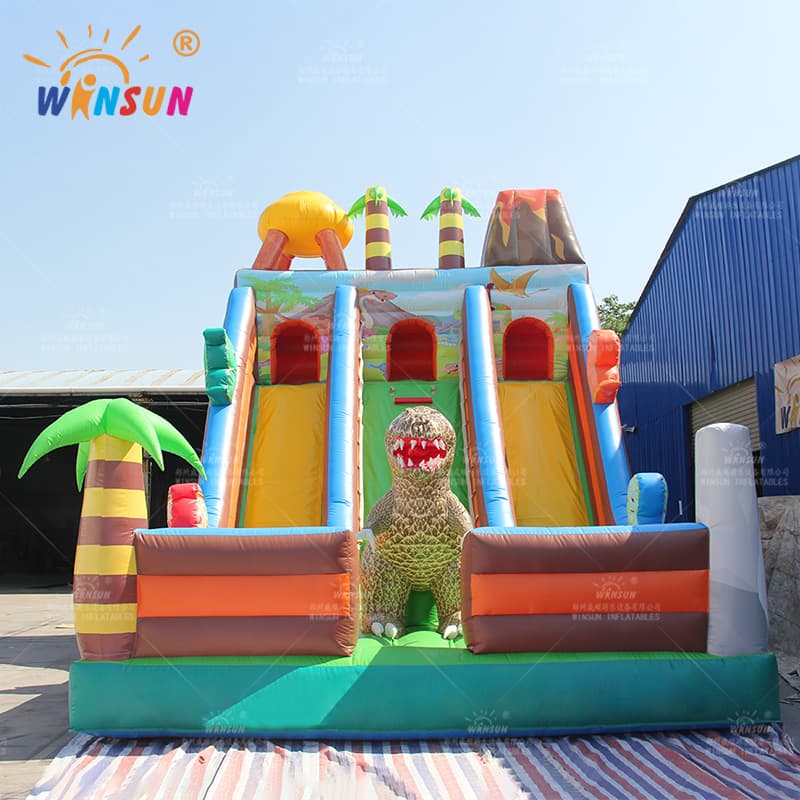 Tobogán Inflable Con Tema De Dinosaurio Comercial