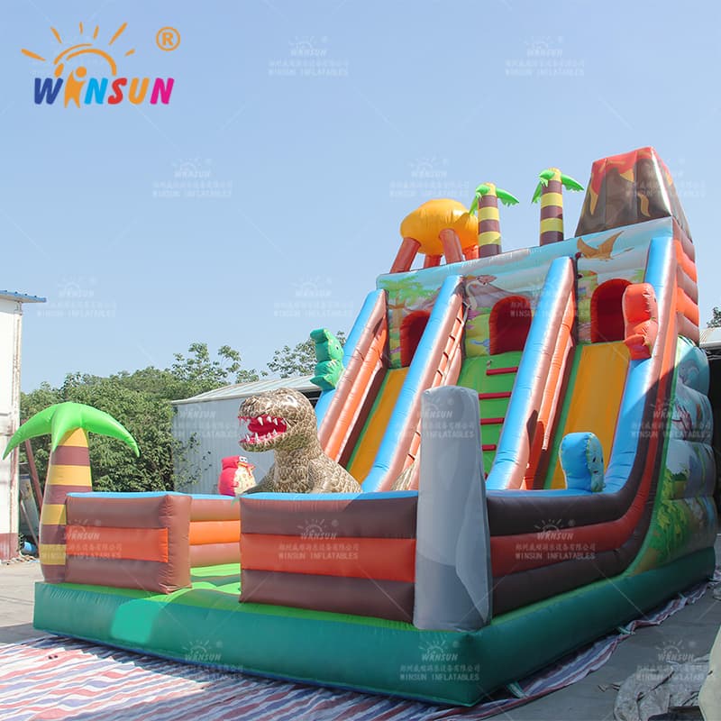 Tobogán Inflable Con Tema De Dinosaurio Comercial