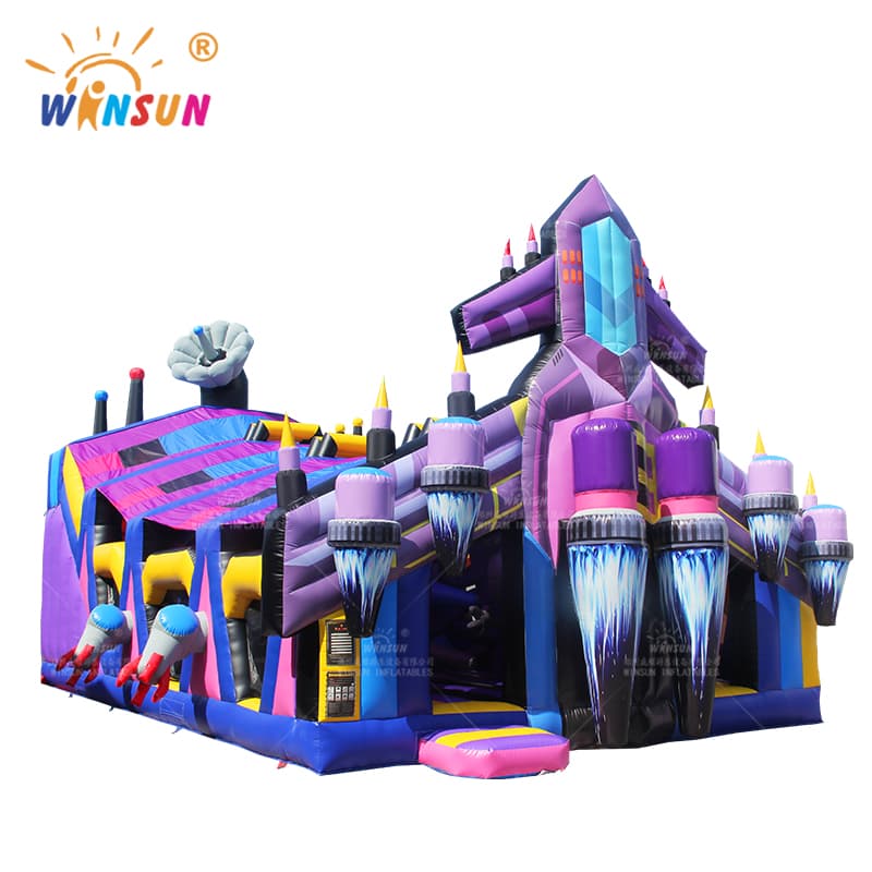 Rocket Theme Inflable Funland con cubierta