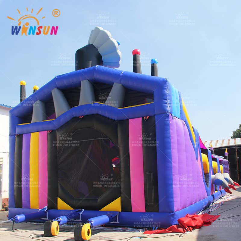 Rocket Theme Inflable Funland con cubierta