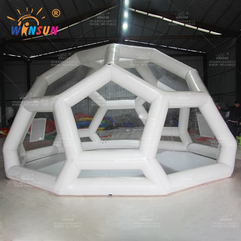 Tienda inflable de burbujas de fútbol