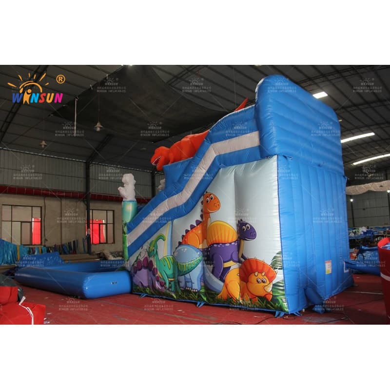 Tobogán acuático inflable Dinasour con piscina hermética