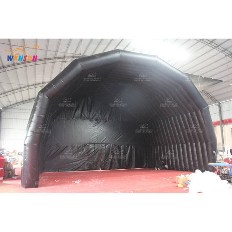 Carpa de cubierta de escenario negra inflable