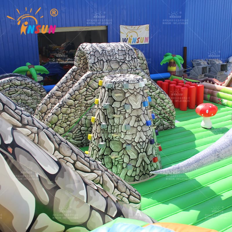 Ciudad inflable de salto de dinosaurios