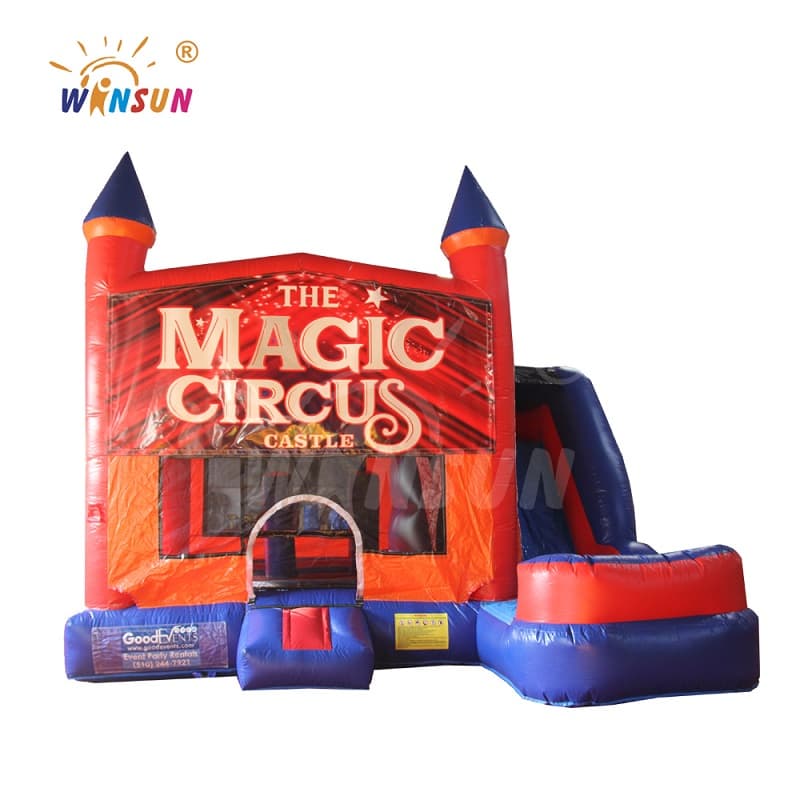 Castillo de salto de circo mágico inflable