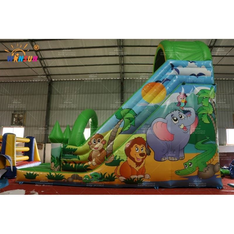 Tobogán inflable de la jungla