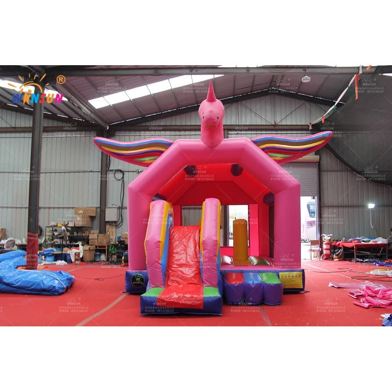 Gorila inflable de unicornio arcoíris