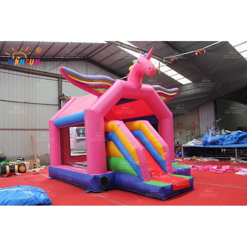 Gorila inflable de unicornio arcoíris