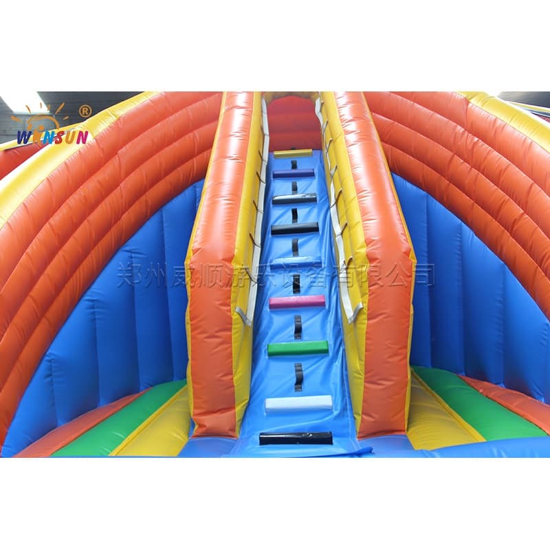 Tobogán acuático inflable con doble carril