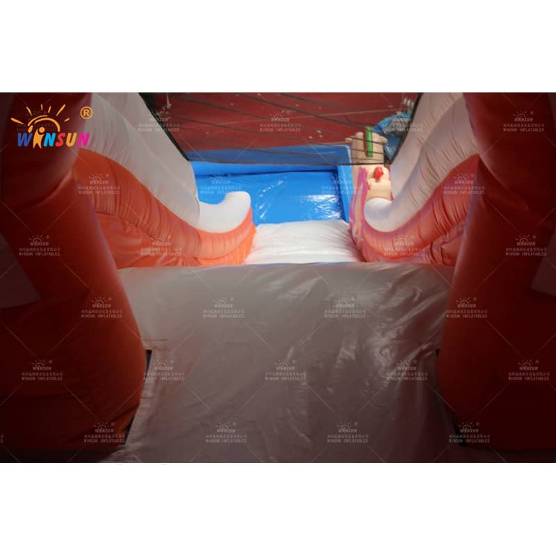 Tobogán acuático inflable con piscina hermética