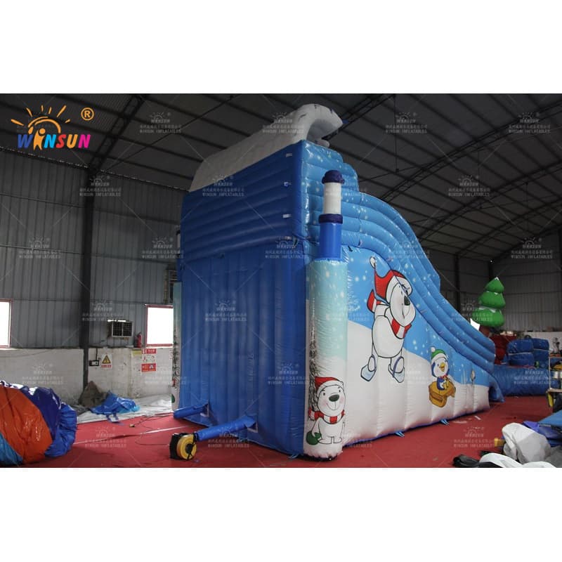 Tobogán acuático inflable Ice World para piscina hermética