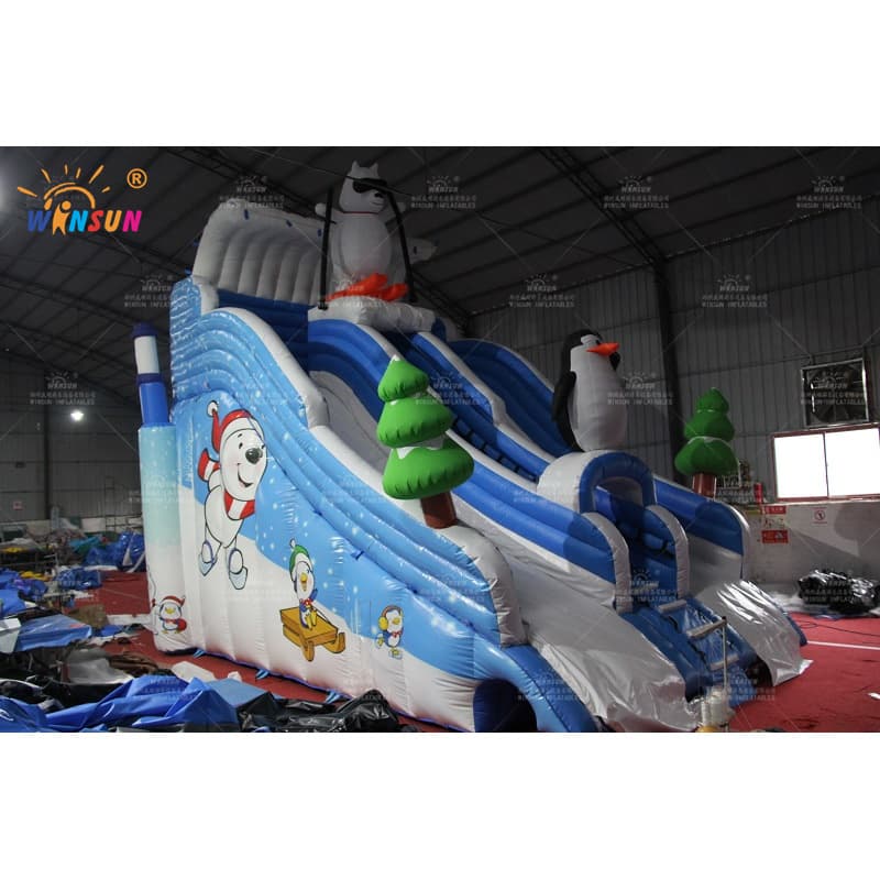 Tobogán acuático inflable Ice World para piscina hermética