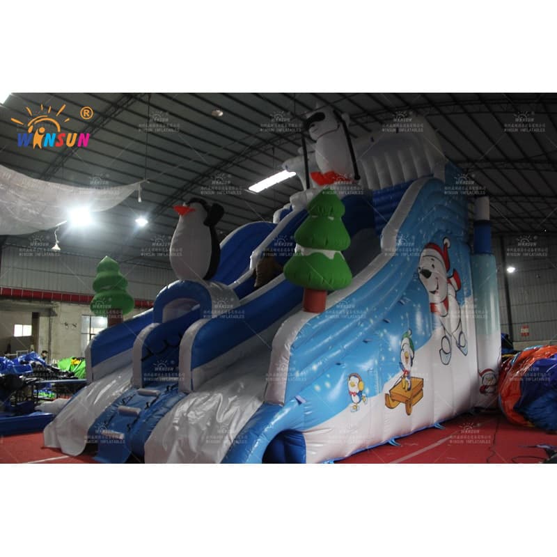 Tobogán acuático inflable Ice World para piscina hermética