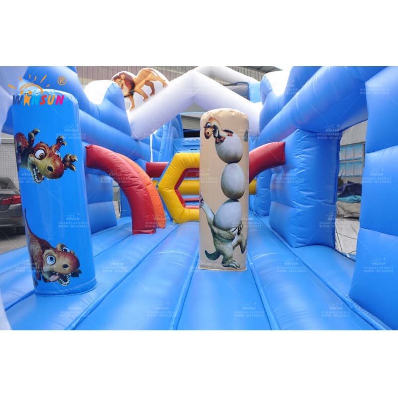 Carrera de obstáculos inflable personalizada