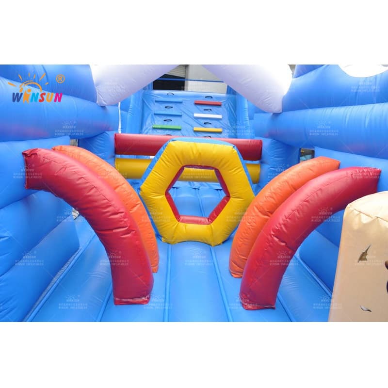 Carrera de obstáculos inflable personalizada