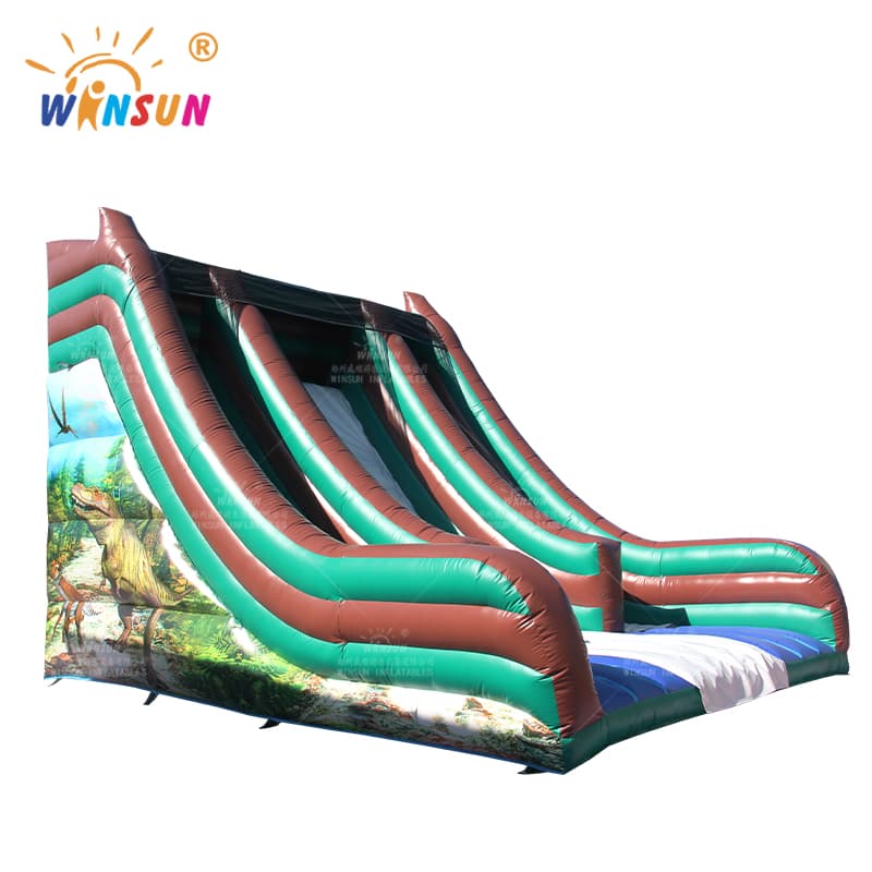 Tobogán inflable de dinosaurio jurásico