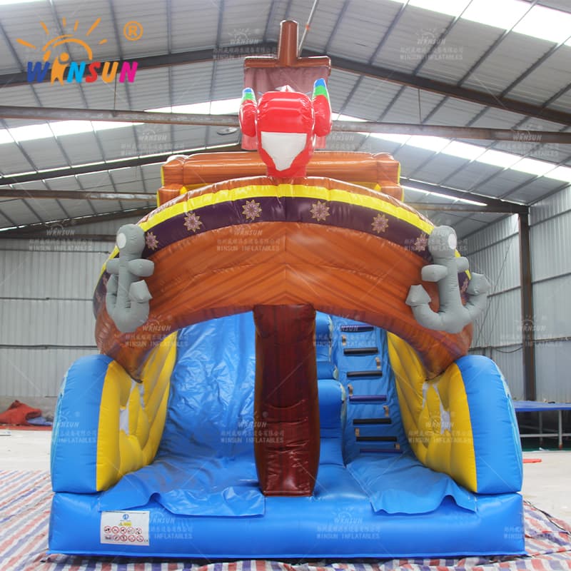 Tobogán seco inflable de barco pirata