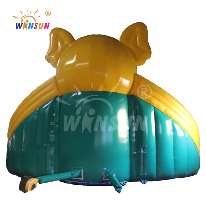 Tobogán acuático inflable de elefante con piscina