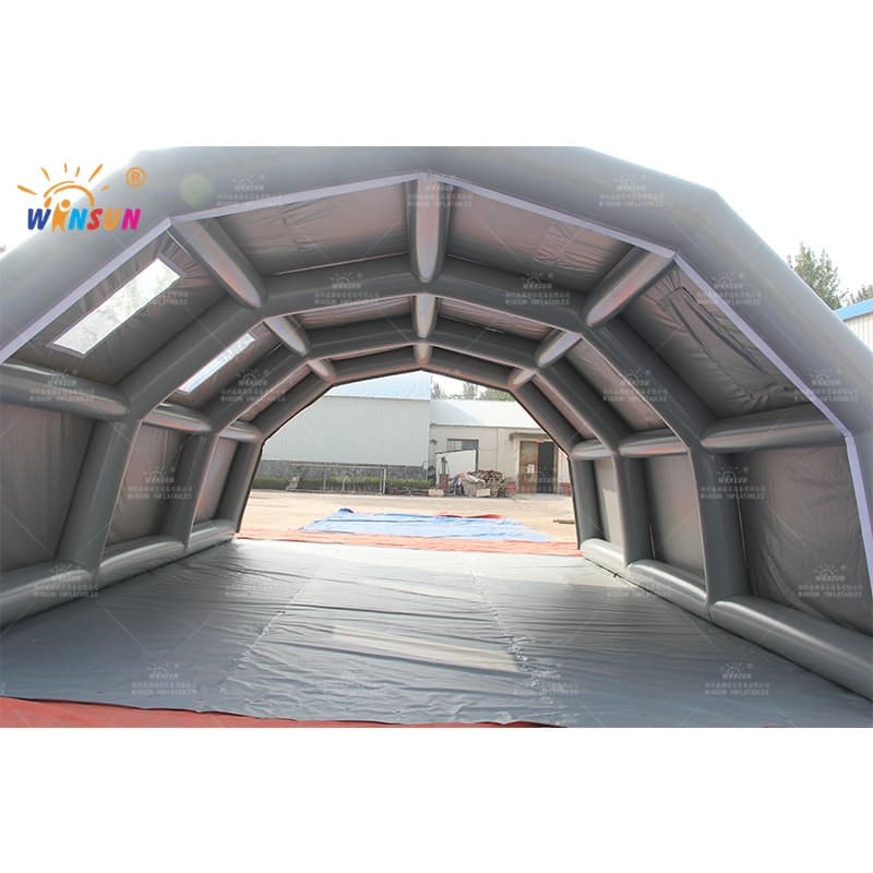 Carpa de túnel inflable hermética gris