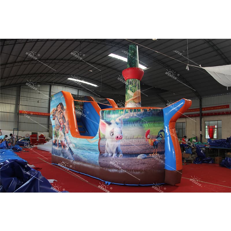 Tobogán de barco combinado inflable