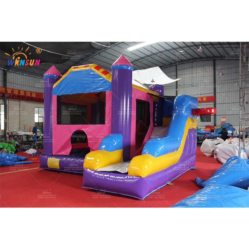 Castillo de salto inflable con tobogán