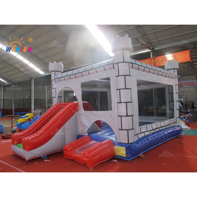 Castillo de salto inflable con tobogán