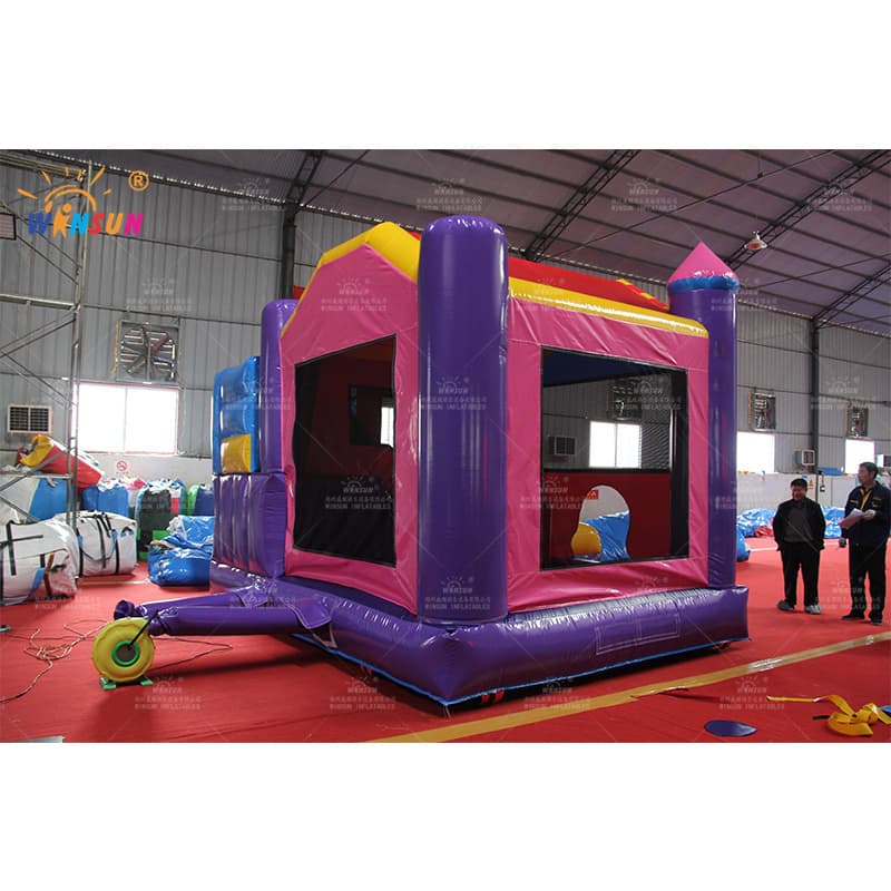 Castillo de salto inflable con tobogán