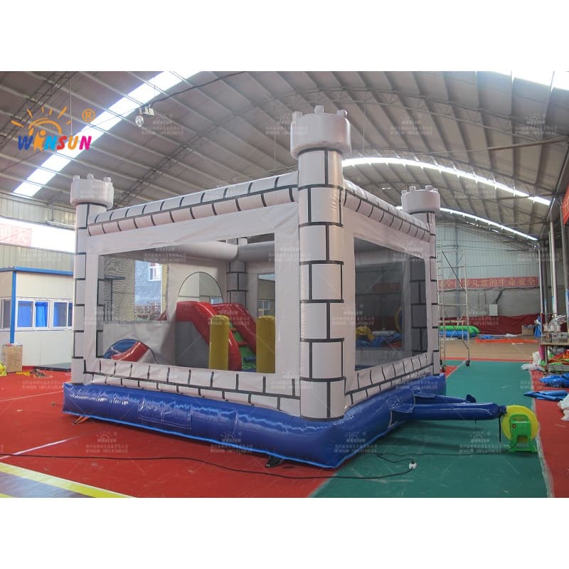 Castillo de salto inflable con tobogán