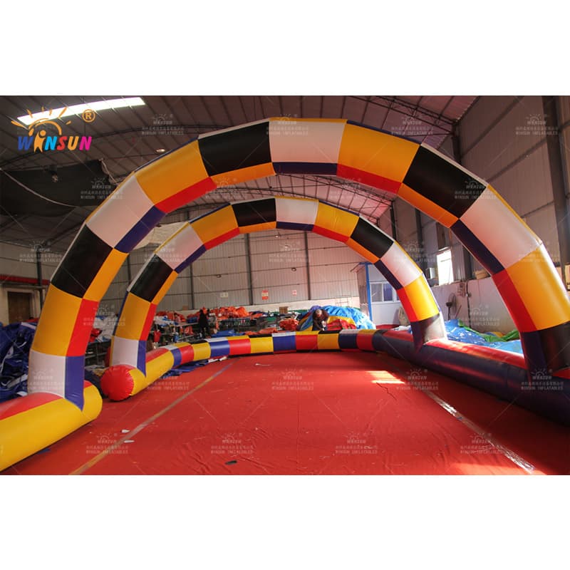 Pista de carreras inflable