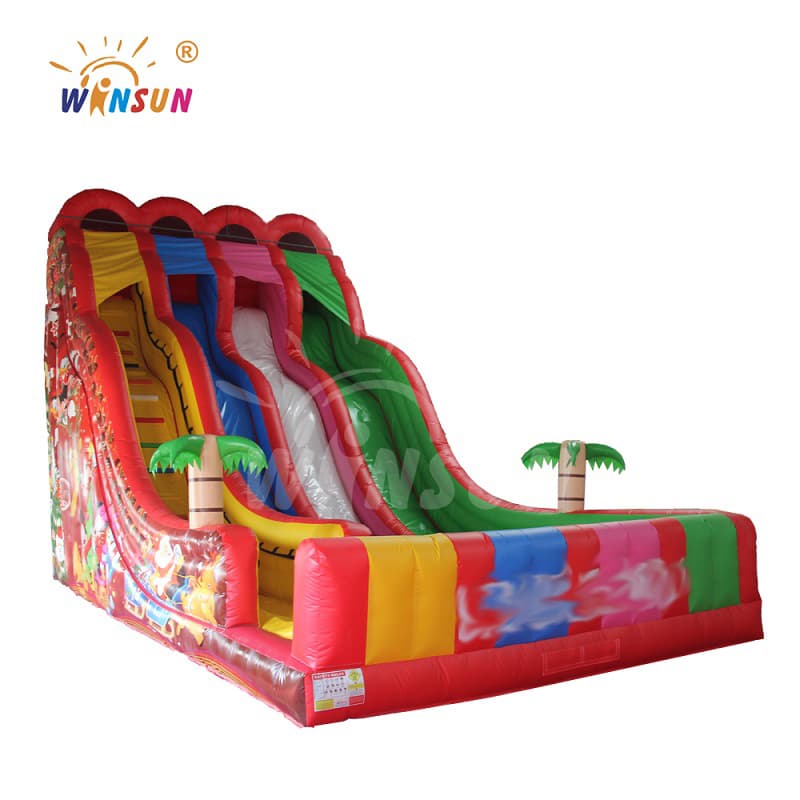 Tobogán inflable de cuatro carriles Rainbow