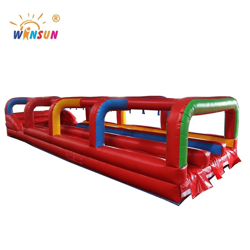 Resbalón y tobogán inflable de tres carriles