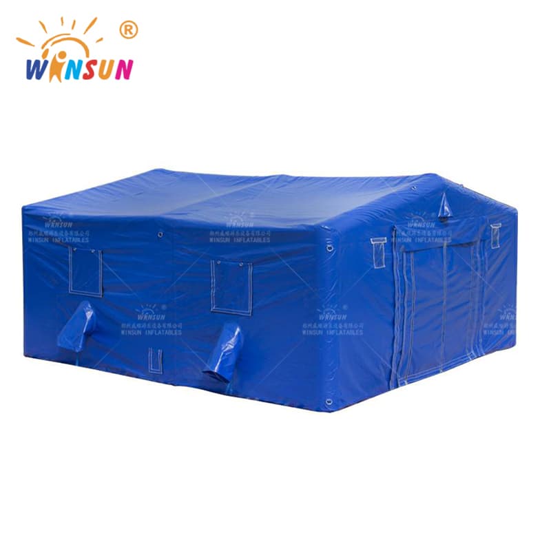 Tienda militar inflable azul