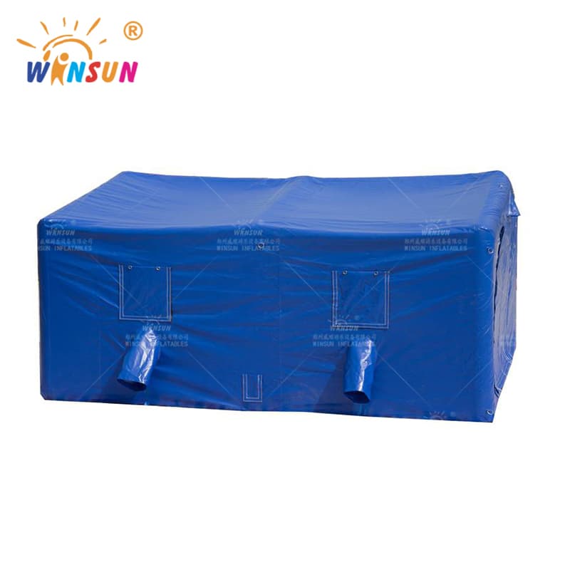 Tienda militar inflable azul