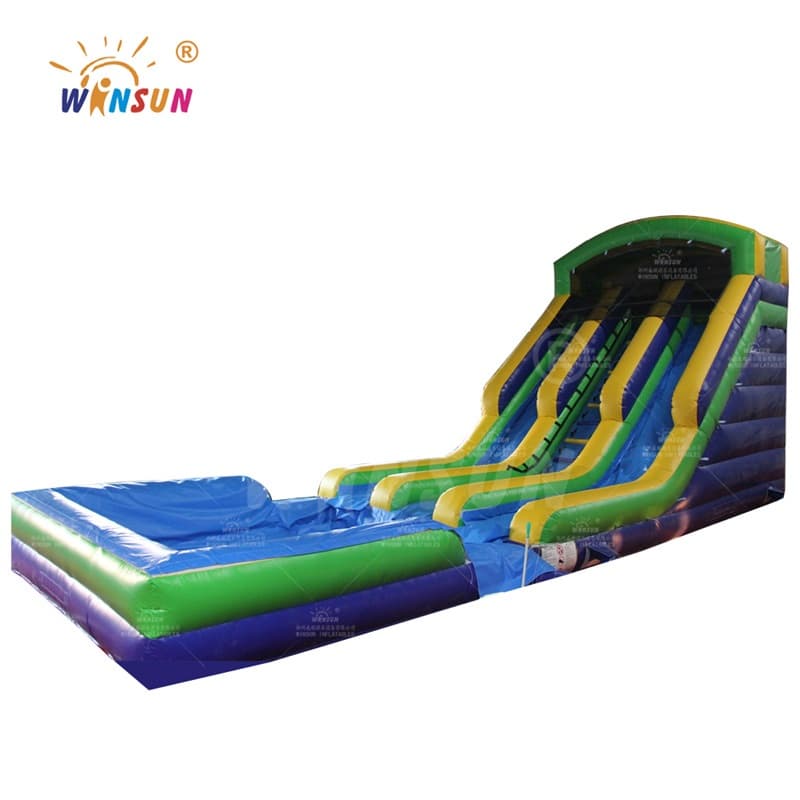 Tobogán inflable Green Wet N Dry con piscina