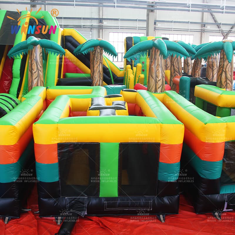 Tema de la selva gigante del parque infantil inflable