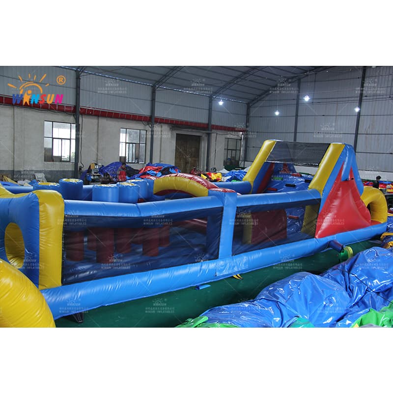 Carrera de obstáculos inflable comercial