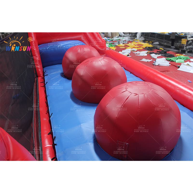 Juego de Wipeout personalizado Carrera de obstáculos inflable