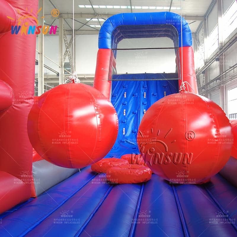 Carrera de obstáculos inflable en forma de U