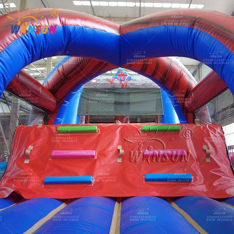 Tema de Spiderman de carrera de obstáculos inflable personalizado