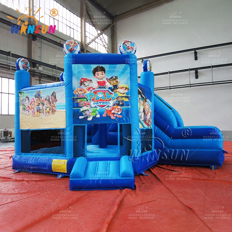 Castillo de salto inflable comercial tema de patrulla canina personalizado