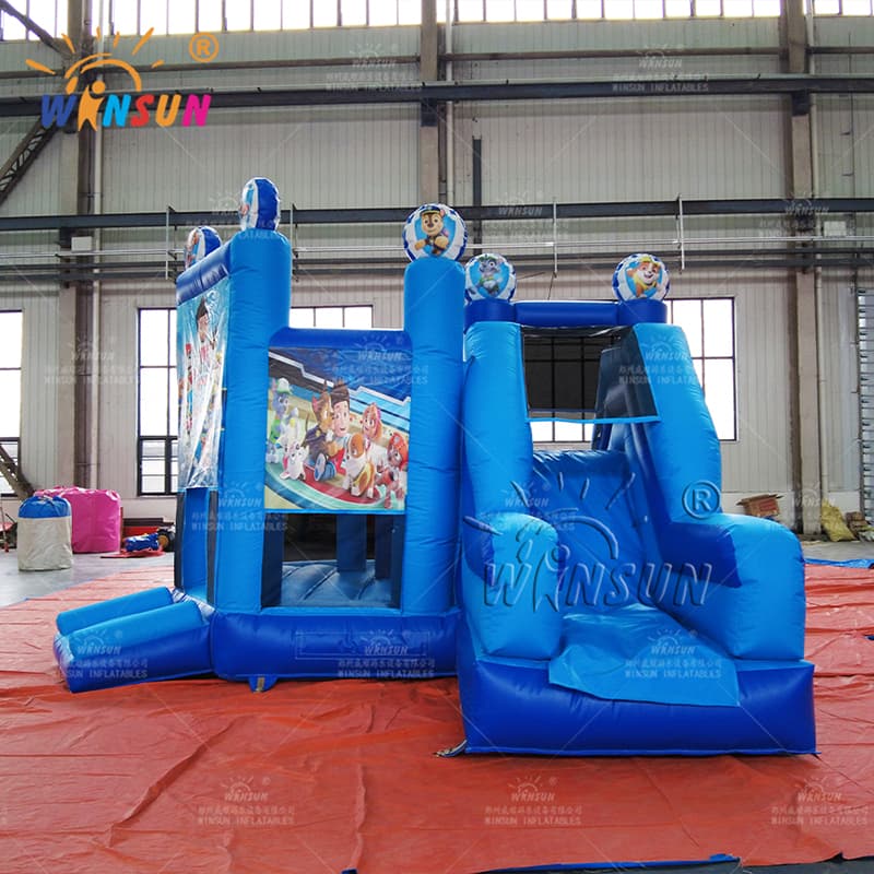 Castillo de salto inflable comercial tema de patrulla canina personalizado