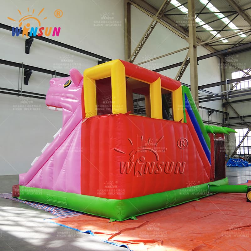 Combo de trampolín inflable con tema de hipopótamo