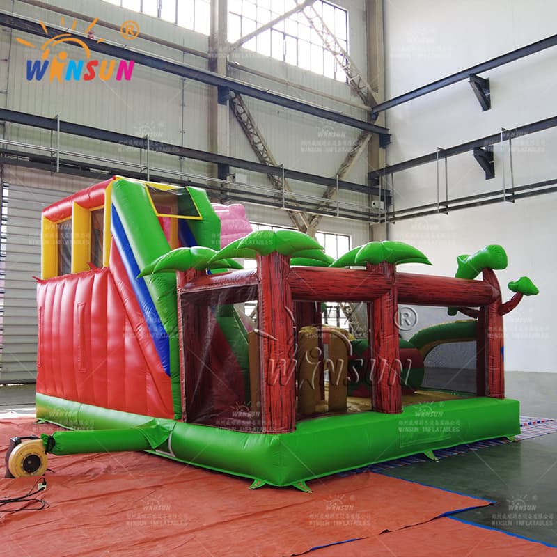 Combo de trampolín inflable con tema de hipopótamo