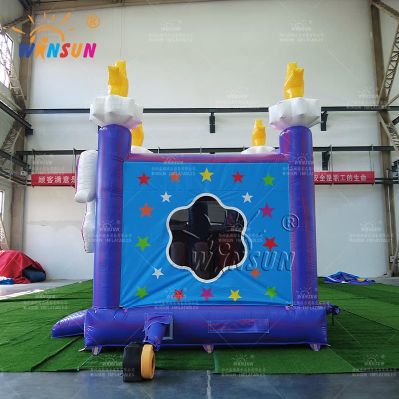 Castillo de salto inflable de unicornio con tobogán de agua